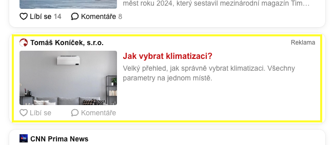 Seznam Sklik - kombinovaná reklama