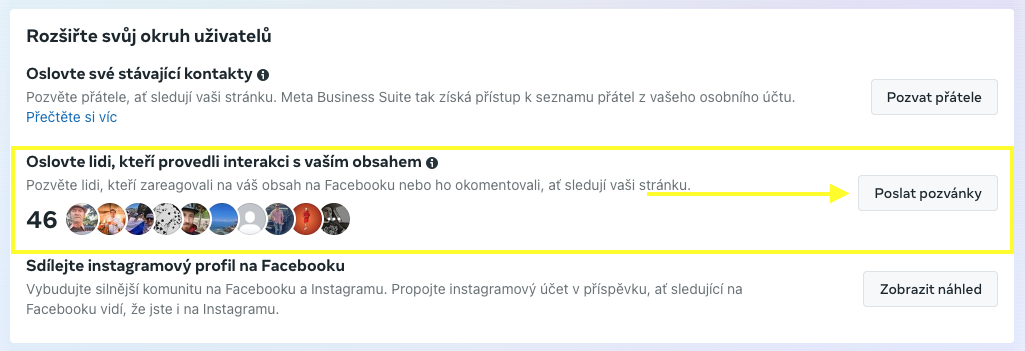 Pozvěte nové lidi ke sledování vaši stránky na Facebooku